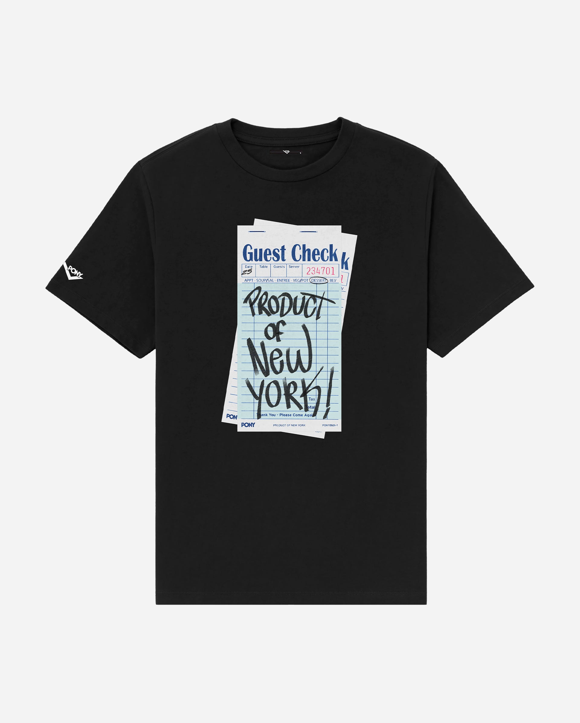 GUEST CHECK BLACK TEE