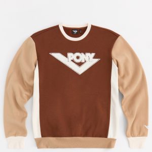 CHEVRON FLEECE CREWNECK