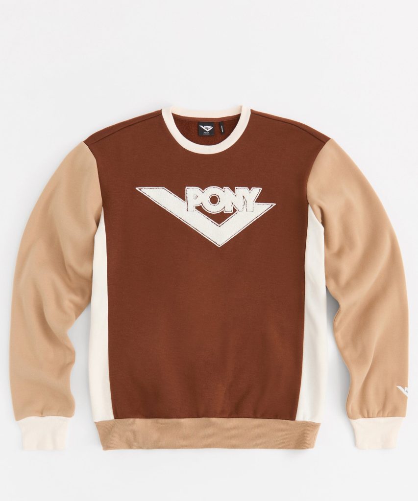 CHEVRON FLEECE CREWNECK