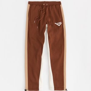 CHEVRON BROWN FLEECE PANT