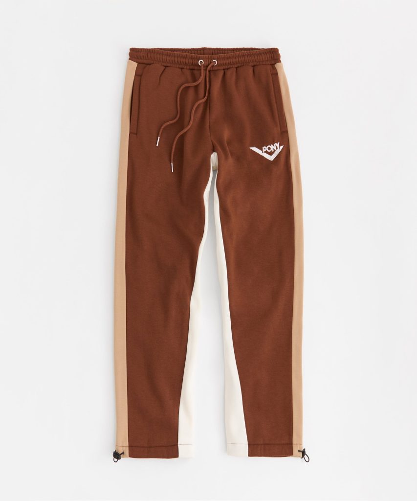 CHEVRON BROWN FLEECE PANT