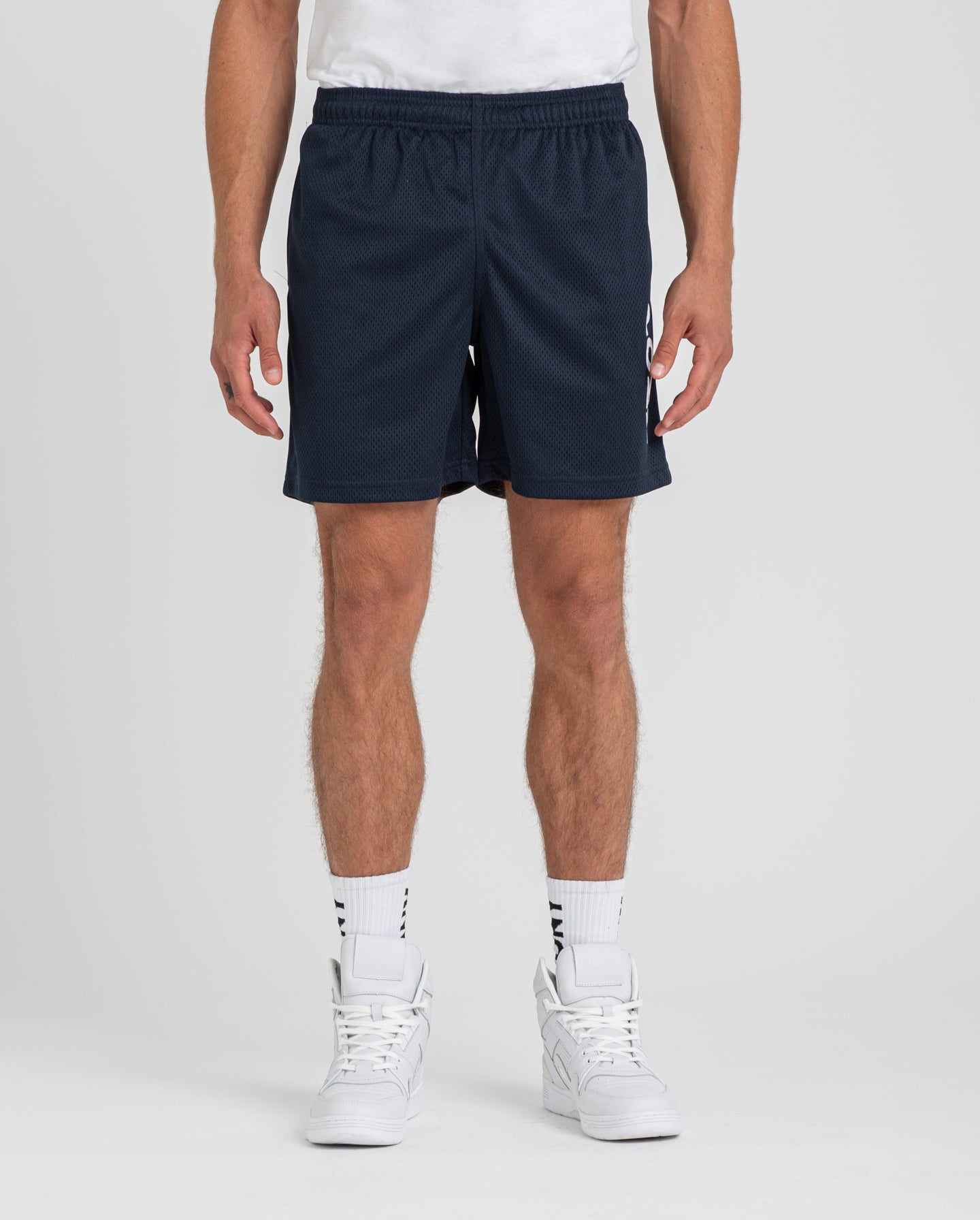 NAVY WORDMARK MESH SHORT - Image 3
